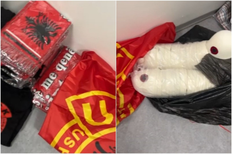 Na Merdaru uhapšen Albanac s propagandnim materijalom OVK za utakmicu Srbija-Albanija