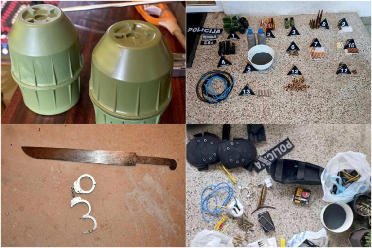 Novosađanin uhapšen u Kragujevcu: U stanu pronađene bombe, mačeta i lažna legitimacija! (FOTO)