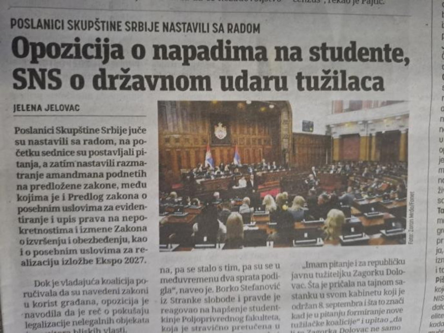 Studenti u blokadi i blokaderski mediji konstruisali sistem laganja! Posle mahinacija iz Valjeva, ovo je najstrašnija laž