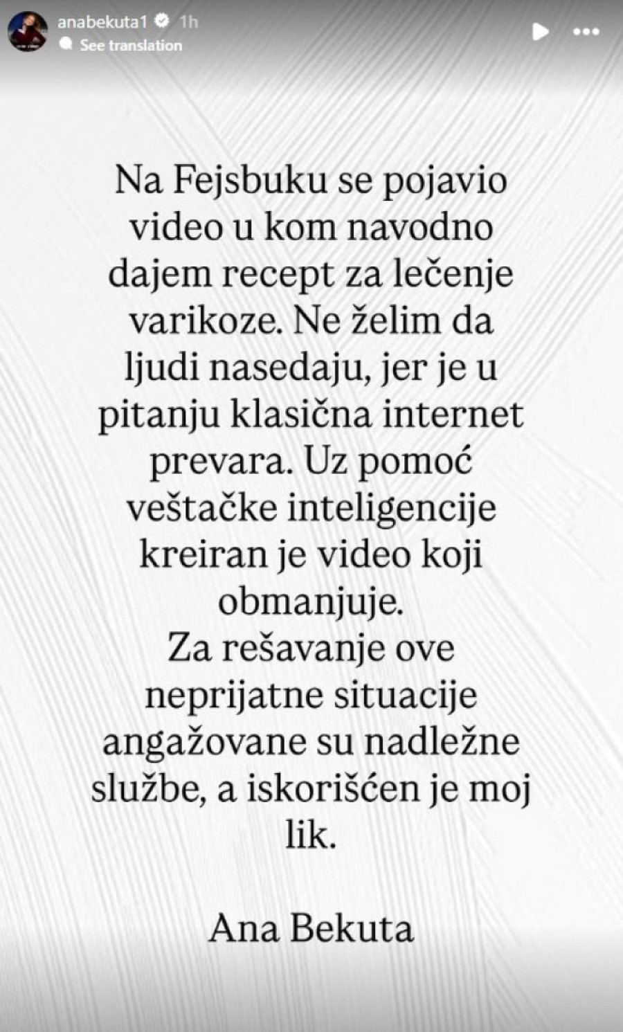 Ana Bekuta na meti internet prevaranata: Nadležne službe su angažovane! (FOTO)
