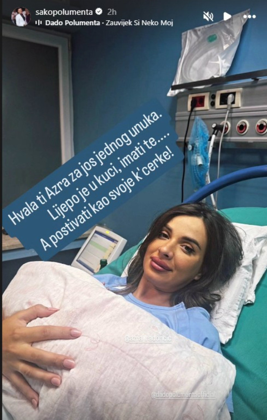 Šako Polumenta dobio šesto unuče! Podelio fotku snajke, pa joj se emotivno obratio