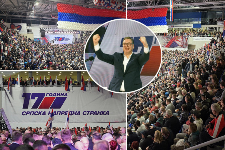 SNS obeležava 17 godina postojanja u Zrenjaninu: Vučević se obratio pred punom dvoranom, govor Vučića uz ovacije (FOTO/VIDEO)