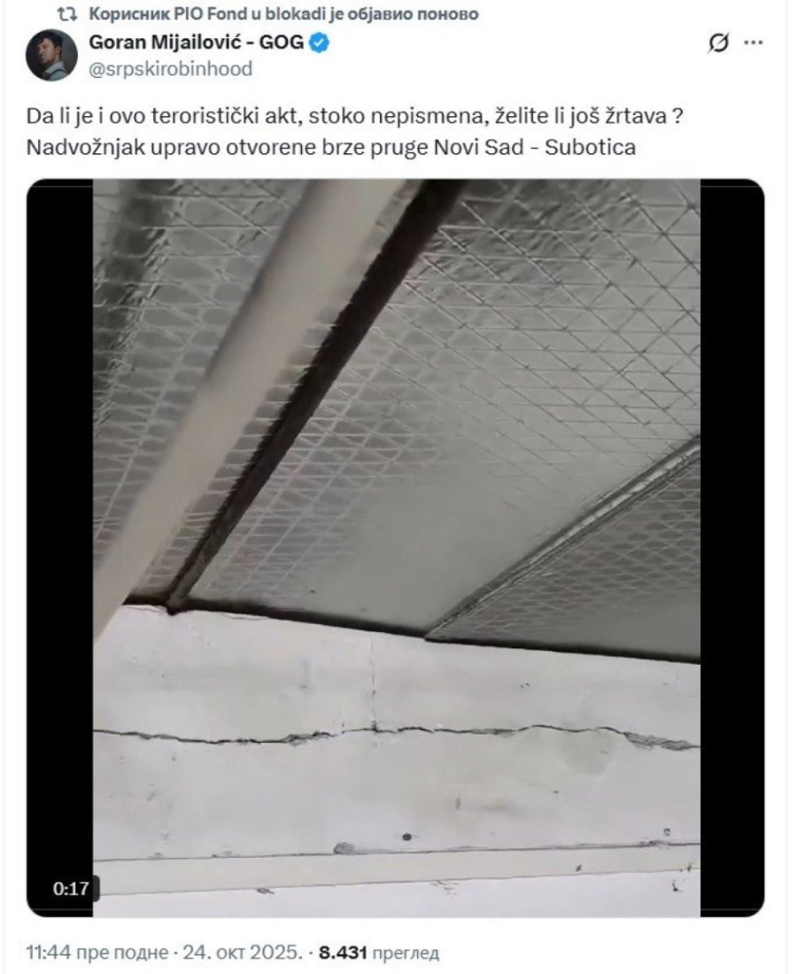 Blokaderi širili snimak da navodno puca pruga ka Subotici, a evo šta su uradili kad su razotkriveni