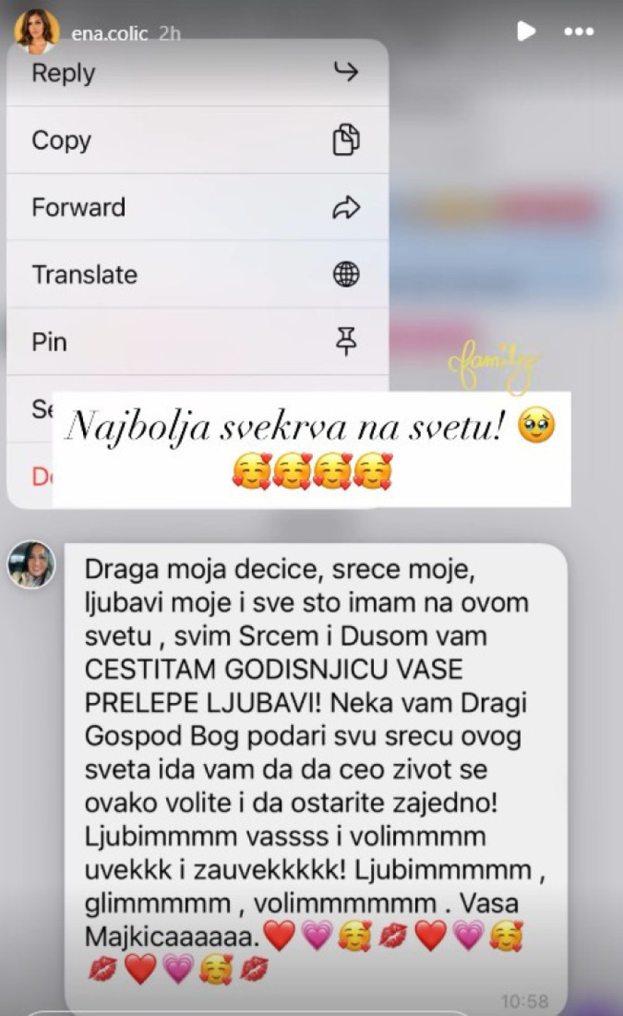 Zlata Petrović presrećna! Poslala odmah poruku sinu i snajki: Svim srcem i dušom vam čestitam!