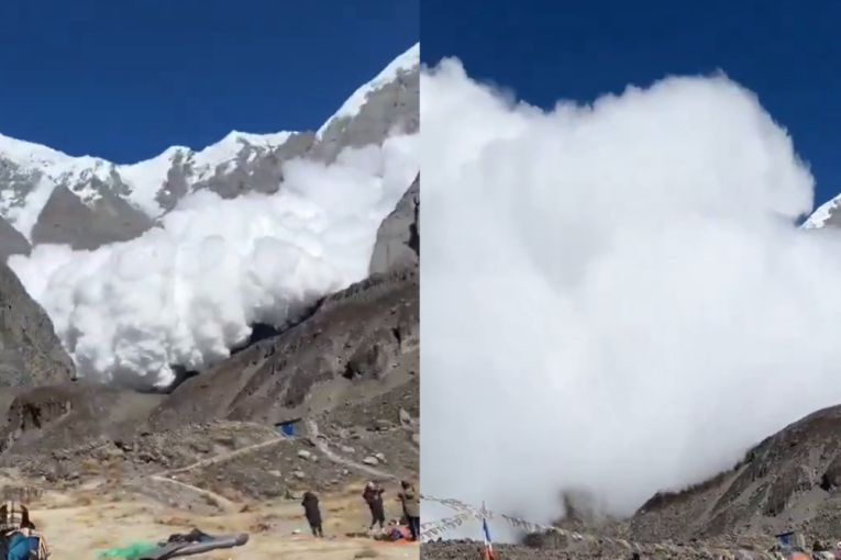 Zastrašujući snimak sa Himalaja: Lavina se obrušila na planinare, kamp zatrpan za nekoliko sekundi (VIDEO)