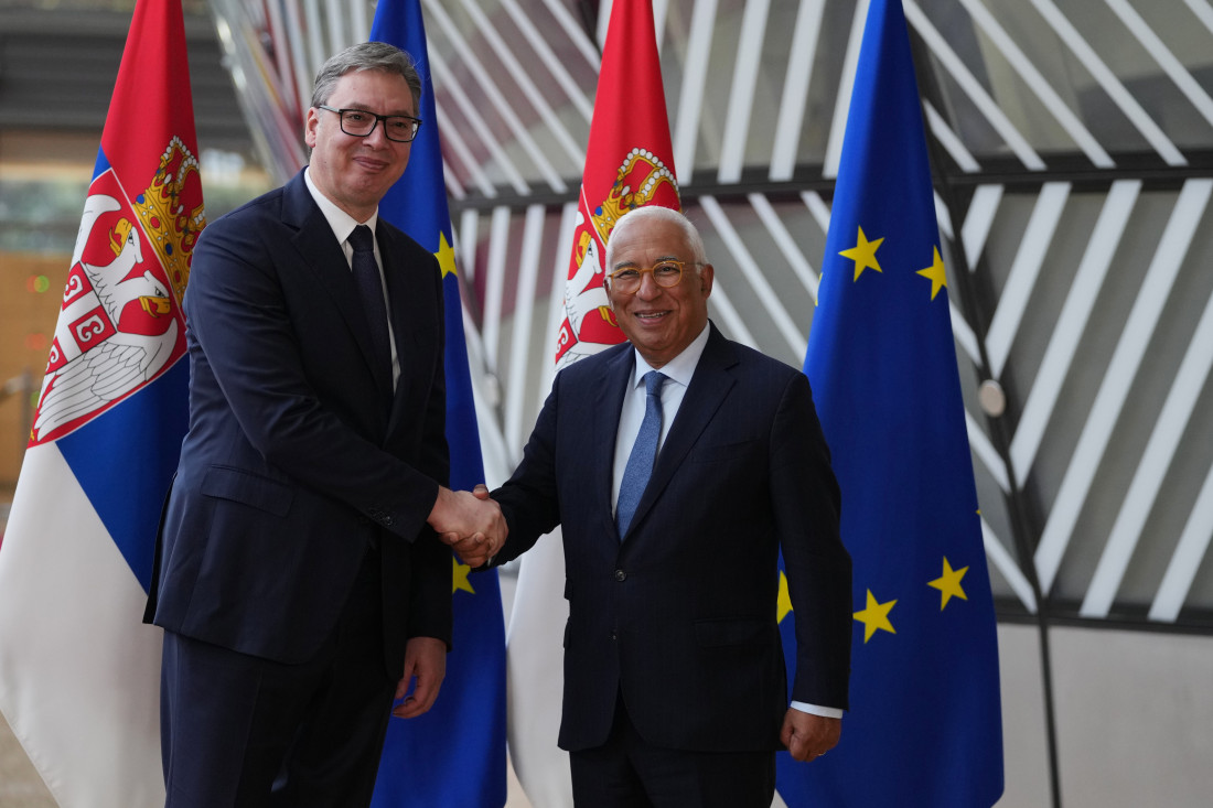 Predsednik u Briselu: Vučić se sastao sa Antoniom Koštom (FOTO)
