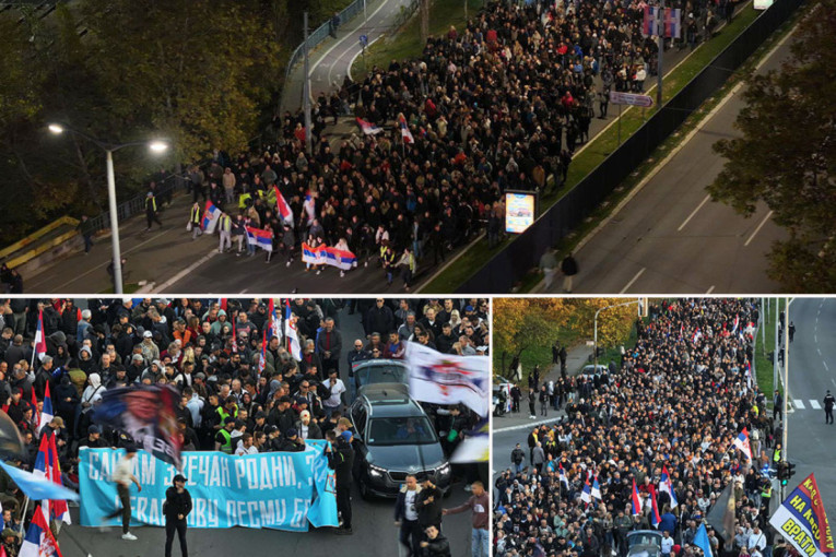 Veličanstveni snimci iz drona: Srbi sa Kosmeta pešače ka Skupštini, slika jedinstva i ponosa (FOTO/VIDEO)
