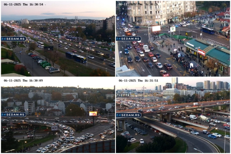 Kolaps na mostovima! Evo šta pokazuju kamere 24sedam u Beogradu