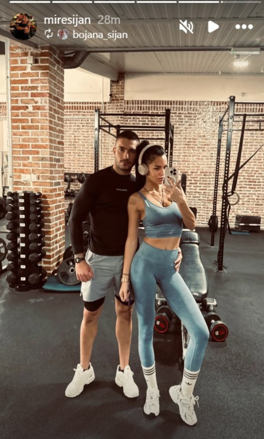 Mirko i Bojana Šijan zajedno treniraju! Pokazali formu, ona se utegla u mini-top! (FOTO)