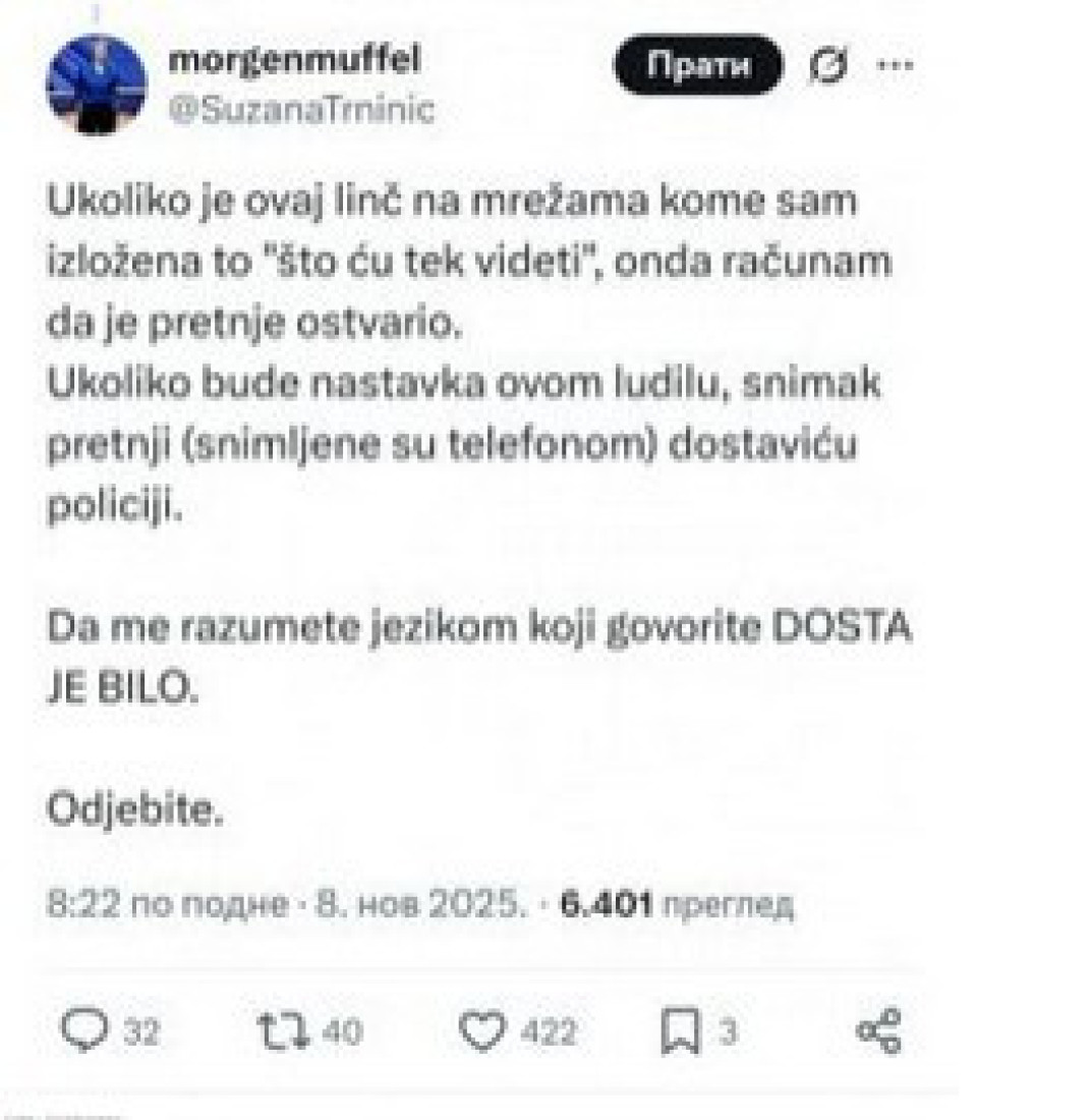 Potpuni rat između blokadera: Kavčić pretio batinama Suzani Trninić (FOTO)