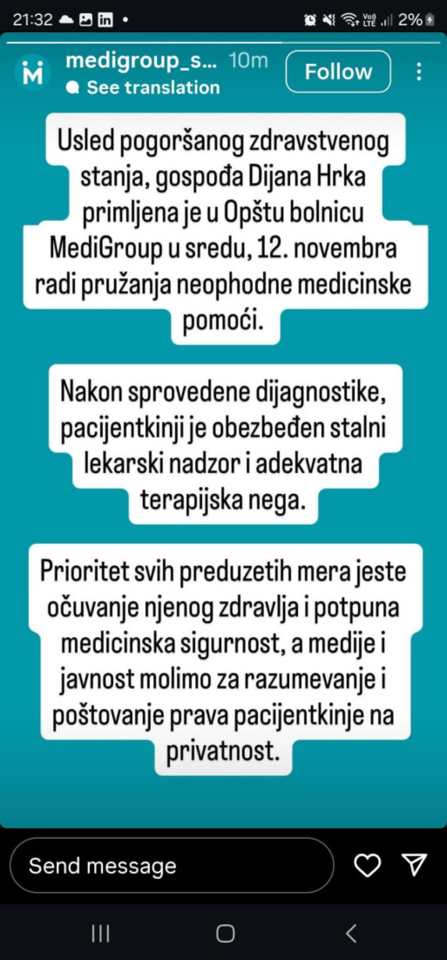 Ovo je privatna klinika gde je primljena Dijana Hrka! Ekipa 24sedam na licu mesta - evo šta su lekari ustanovili! (FOTO/VIDEO)