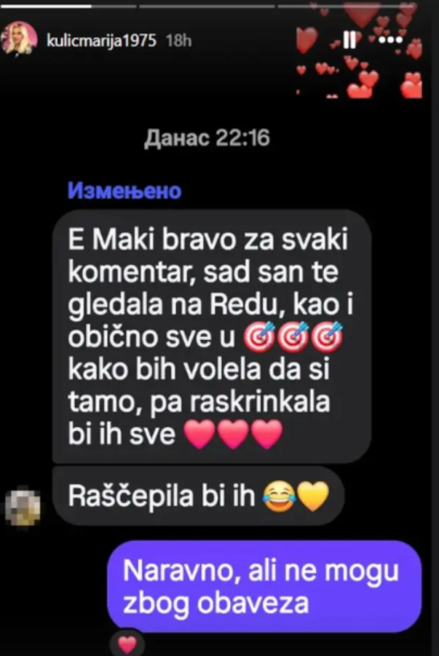 Marija Kulić odbila da uđe u Elitu: Objavila prepisku, ništa od njenog dolaska na Pink!