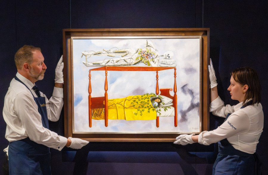 Frida Kalo i veliki kostur koji spava na njenom krevetu: Slika koja bi mogla da obori rekord na aukciji (FOTO)