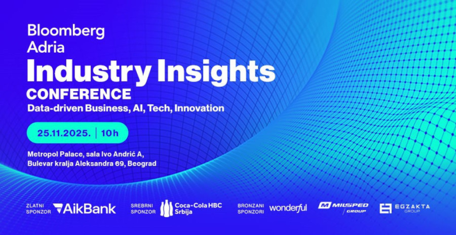 Prijavite se za Bloomberg Adria „Industry Insights” konferenciju 25. novembra u Beogradu