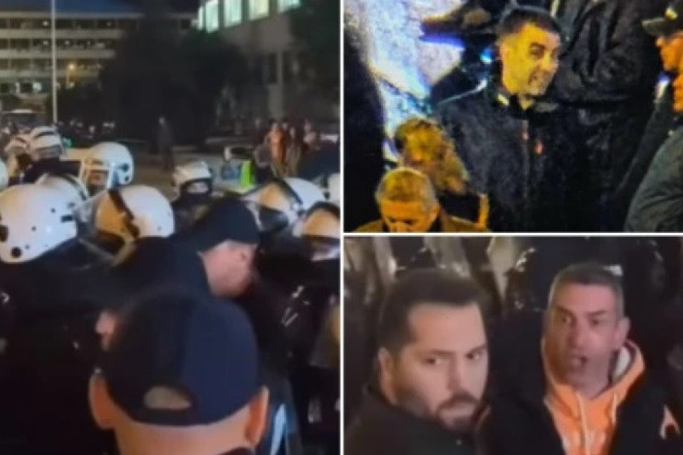 Blokada eskalirala: Policija formirala kordon ispred Vlade Vojvodine! Među blokaderima braća Ješić, Pogačar i Cvijetić (VIDEO)