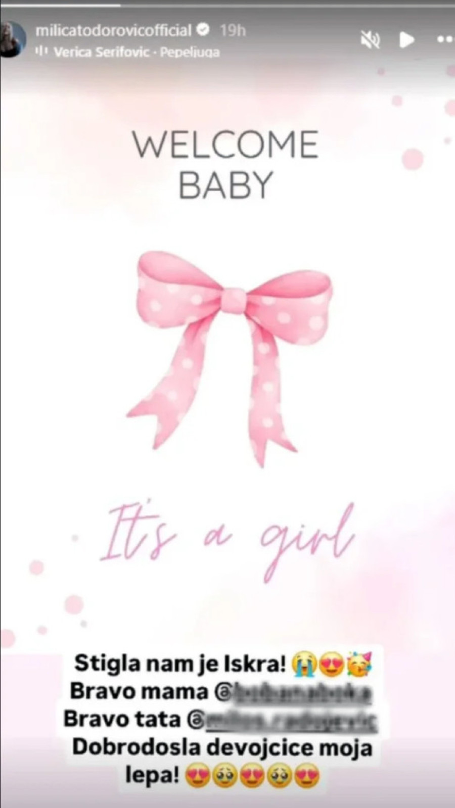 Milica Todorović objavila prelepu vest! "Dobrodošla, devojčice moja lepa!"