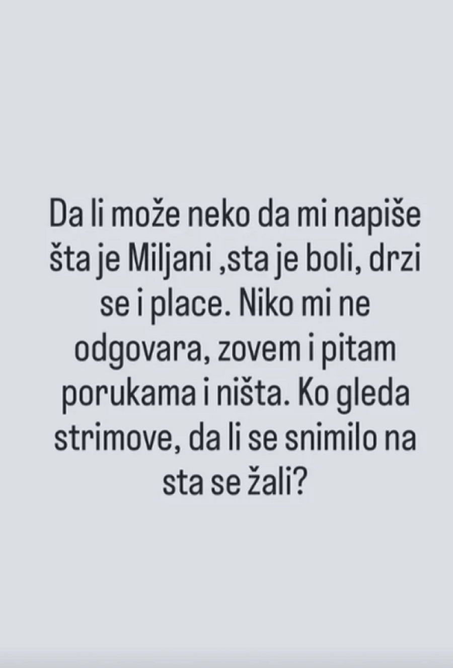 Marija Kulić zabrinuta za Miljanino zdravlje! Hitno se oglasila (FOTO)