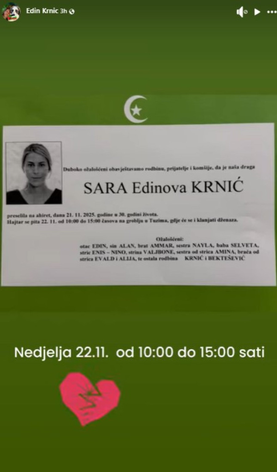 Poginula ćerka poznatog crnogorskog voditelja: Sara (29) imala jezivu saobraćajnu nesreću