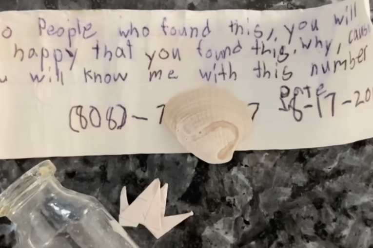 Devojčica iz Mičigena pronašla tajanstvenu poruku u boci i saznala ko je napisao pre više od pola decenije (FOTO)