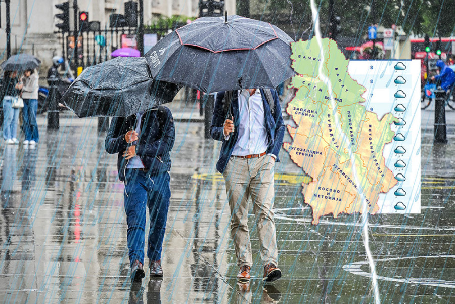 Vreme pravi haos nad Srbijom! Stižu pljuskovi, grmljavina i grad!