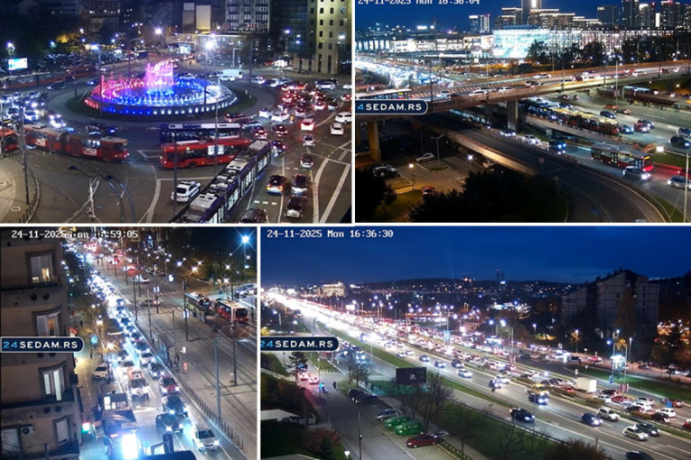 Ponedeljak i gužve u Beogradu: Slavija u kolapsu, ništa bolje na Gazeli! (FOTO)