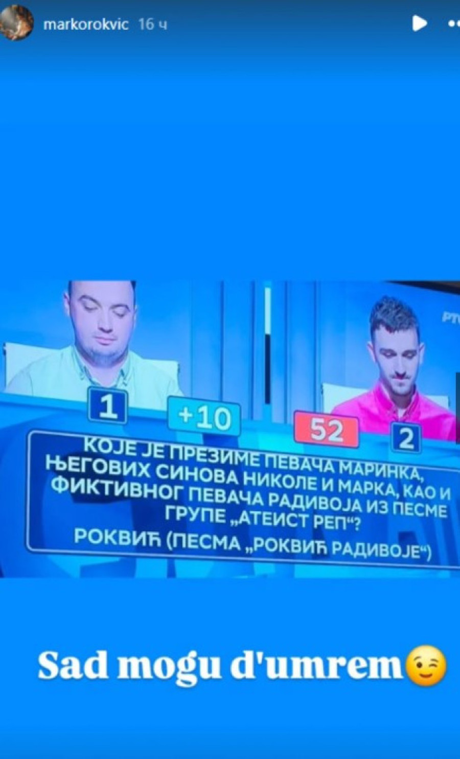 Nikola i Marko Rokvić završili u "Slagalici": Sad mogu da umrem!