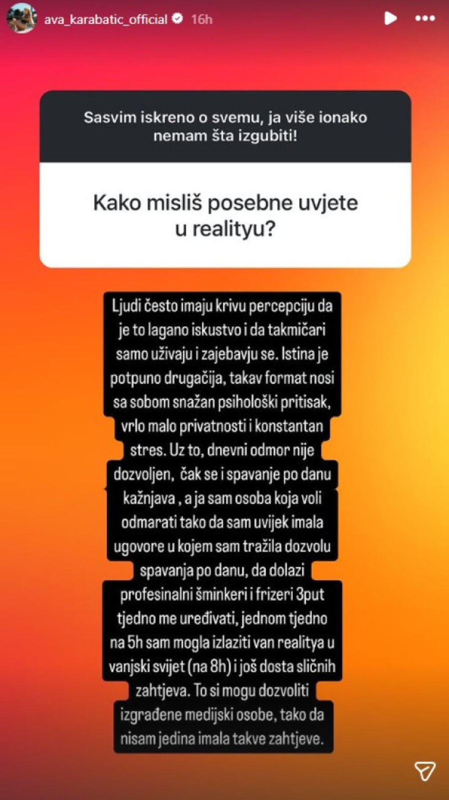 Ava Karabatić otkrila što tačno nije ušla u "Elitu 9": Dotakla se i prostitucije! (FOTO)