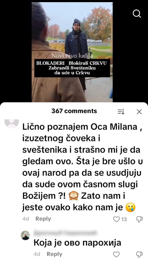 Opoziciona horda sprovodi najcrnji napad: Blokaderska rulja preti svešteniku i skrnavi svetinje! (FOTO/VIDEO)