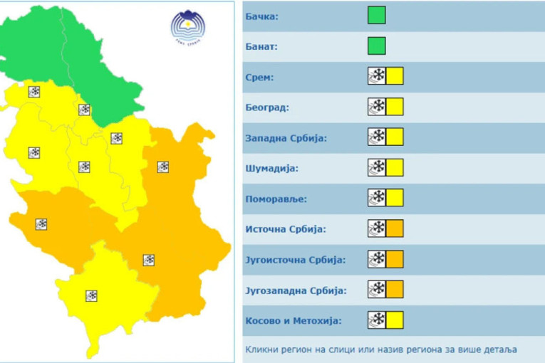 Sneg će padati celu noć: Tačno u ovo vreme počinje u Beogradu, evo prognoze i za celu Srbiju (RADARSKI SNIMCI)