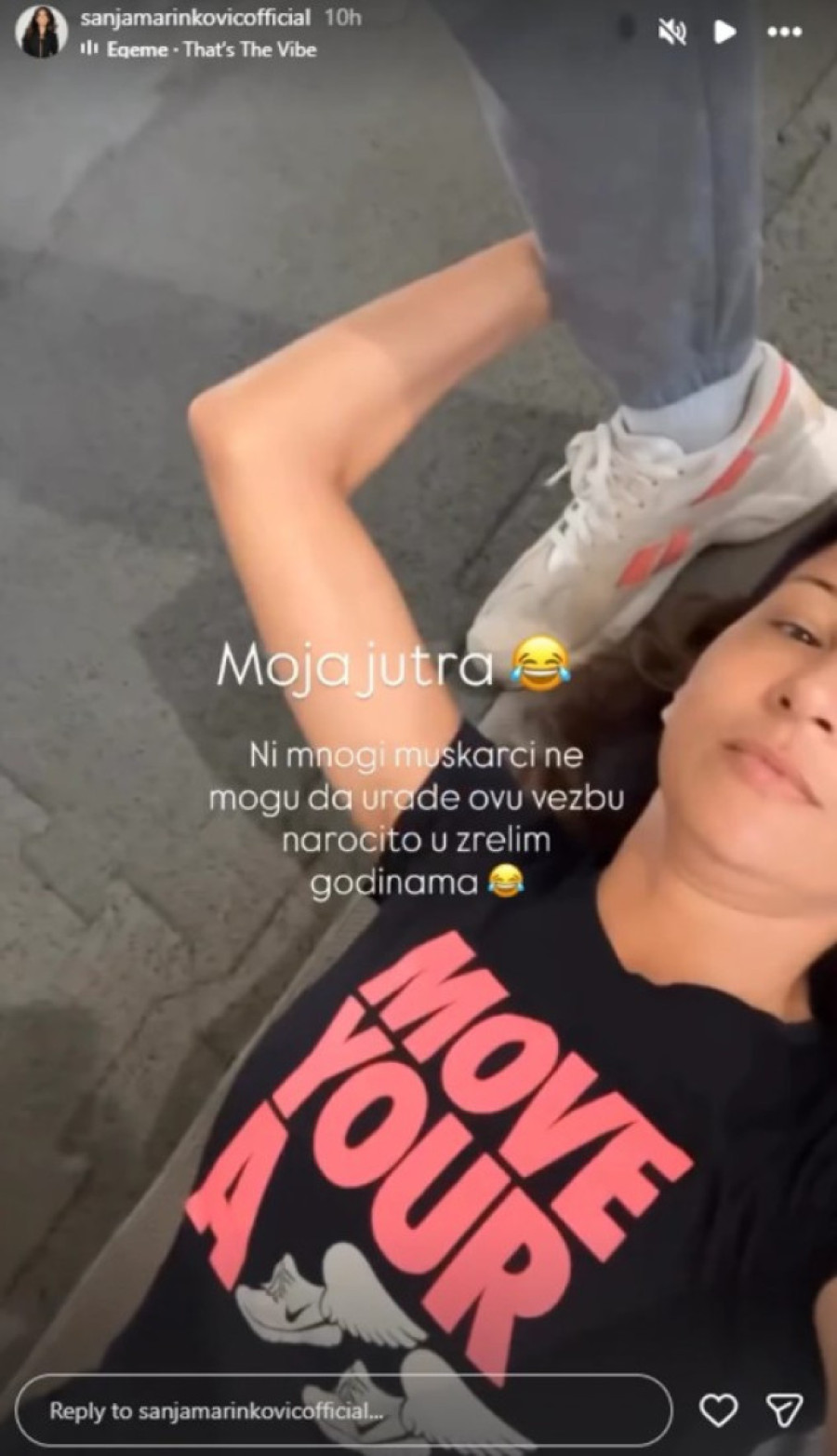 Sanja Marinković zgrabila trenera za nogu, pa prozvala muškarce: Mnogi ne mogu ovo da urade (FOTO)