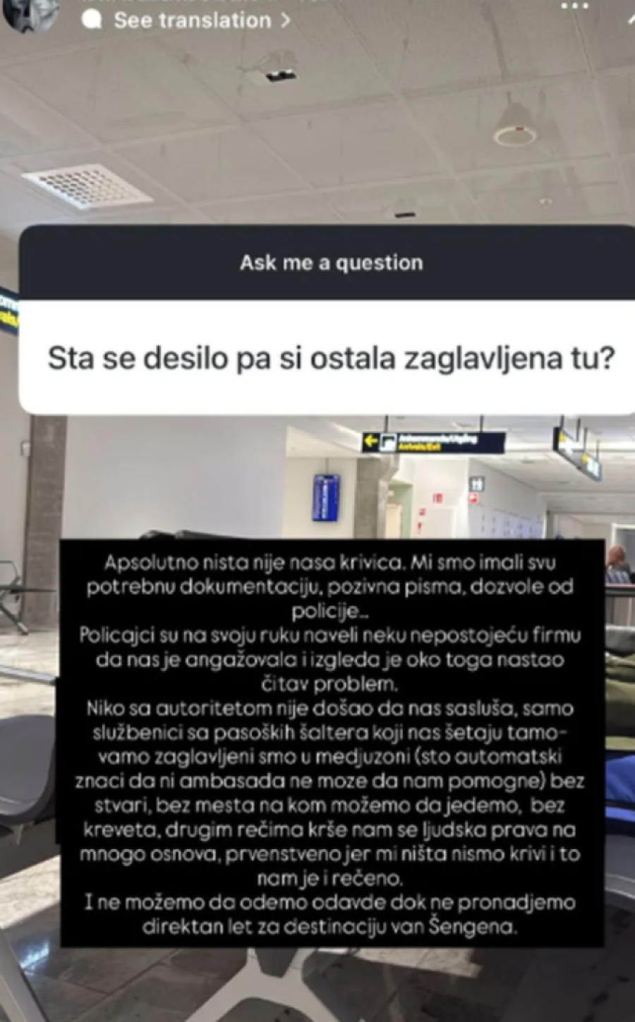 Barbara Bobak zadržana na aerodromu! Agonija traje satima, oglasila se i poručila - "Zaglavljeni smo, nemamo pristup..."