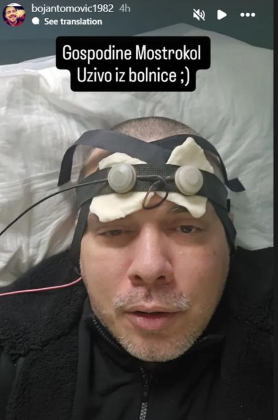 Bojan Tomović objavio sliku iz bolničkog kreveta: Ovako provodi dane na psihijatriji (FOTO)