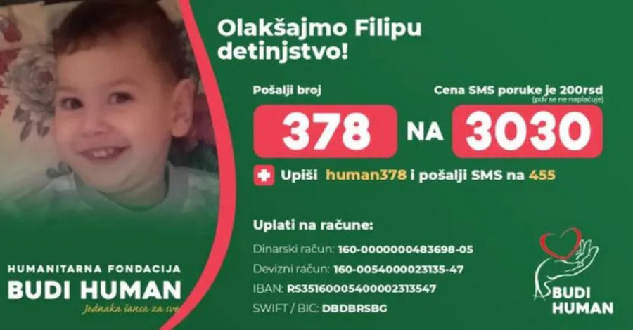 Srbijo, pomozi! Malom Filipu (10) je hitno potrebna pomoć!