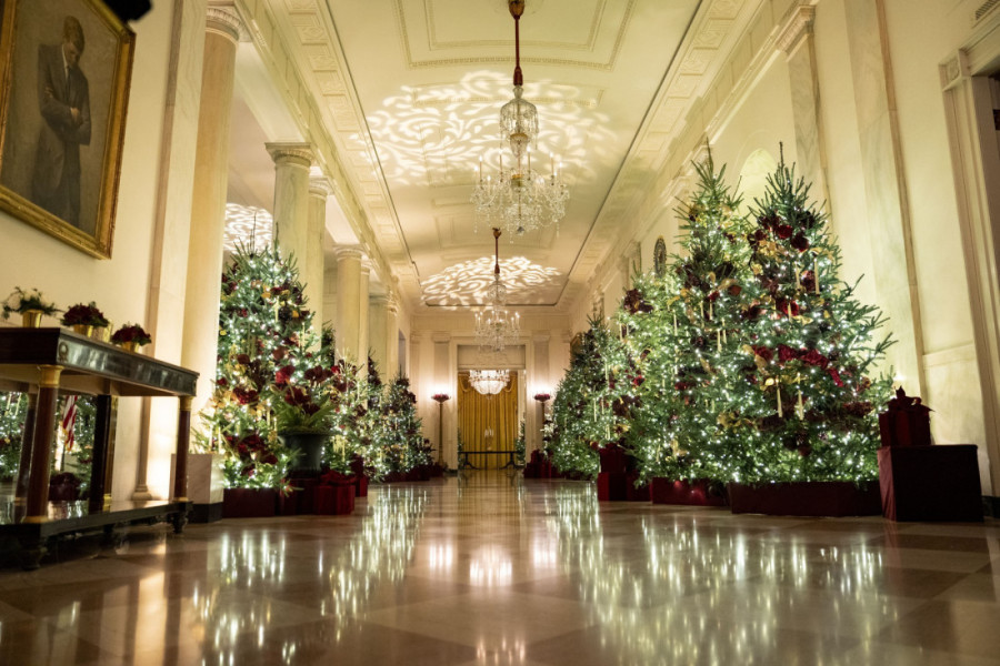 Melanija Tramp pokazala kako je okitila Belu kuću: Jelke se ne mogu prebrojati, a jedna slika se posebno izdvojila (VIDEO/FOTO)