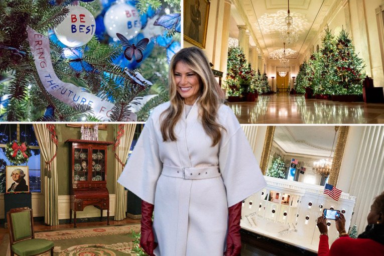 Melanija Tramp pokazala kako je okitila Belu kuću: Jelke se ne mogu prebrojati, a jedna slika se posebno izdvojila (VIDEO/FOTO)
