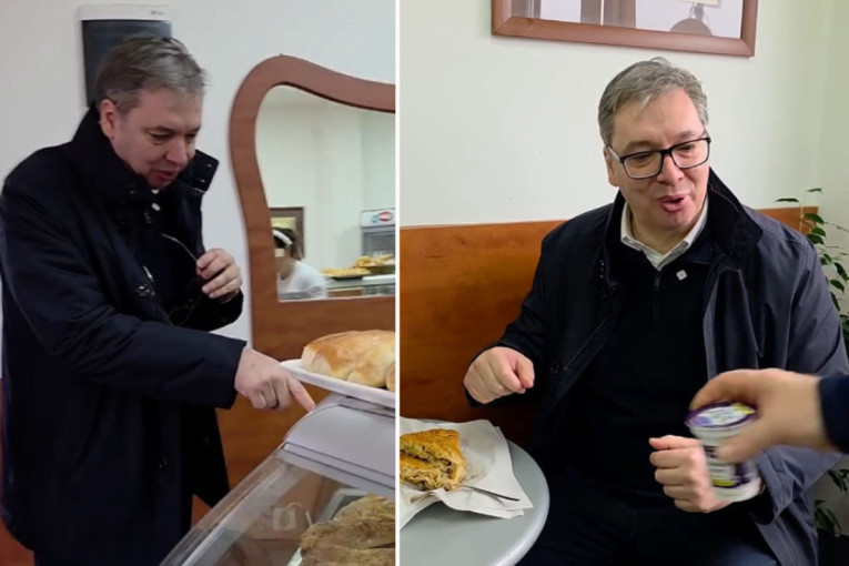 Vučić probao čuveni burek, odmah sve snimio i objavio: Čovek se iz Niša uvek vrati sa par kilograma viška! (VIDEO)