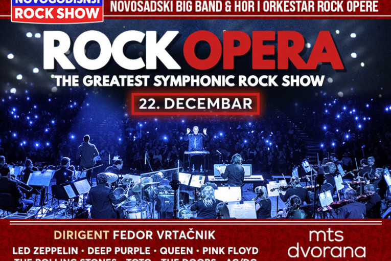 Rokenrol na drugačiji način! Novogodišnji rock show "ROCK OPERA“ 22. decembra u MTS Dvorani