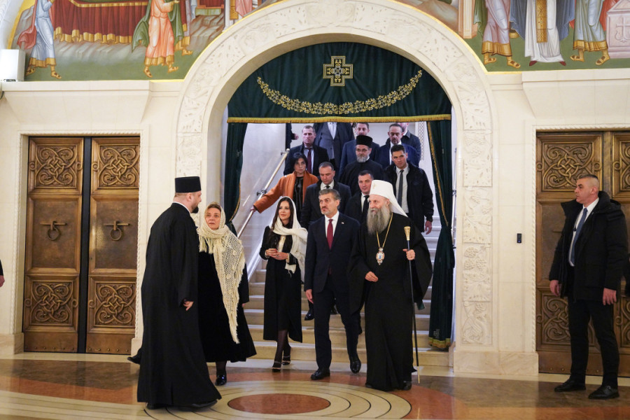 Tamara Vučić zajedno sa predsednikom Gruzije i prvom damom posetila Hram Svetog Save