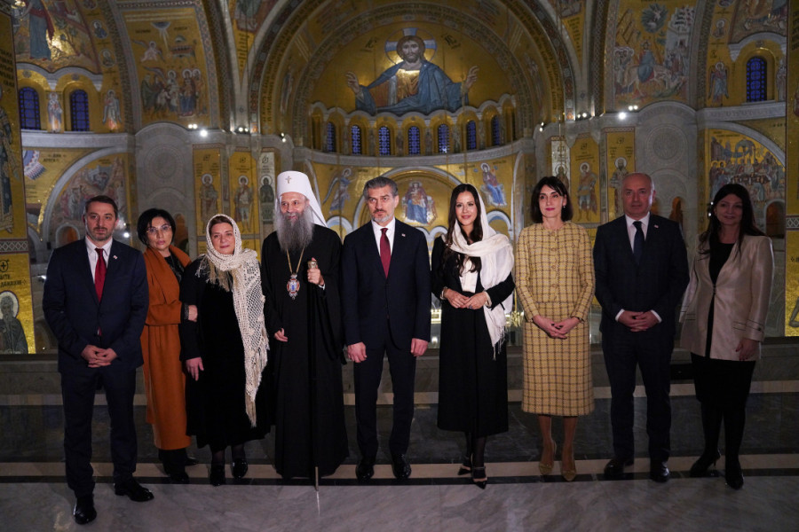 Tamara Vučić zajedno sa predsednikom Gruzije i prvom damom posetila Hram Svetog Save