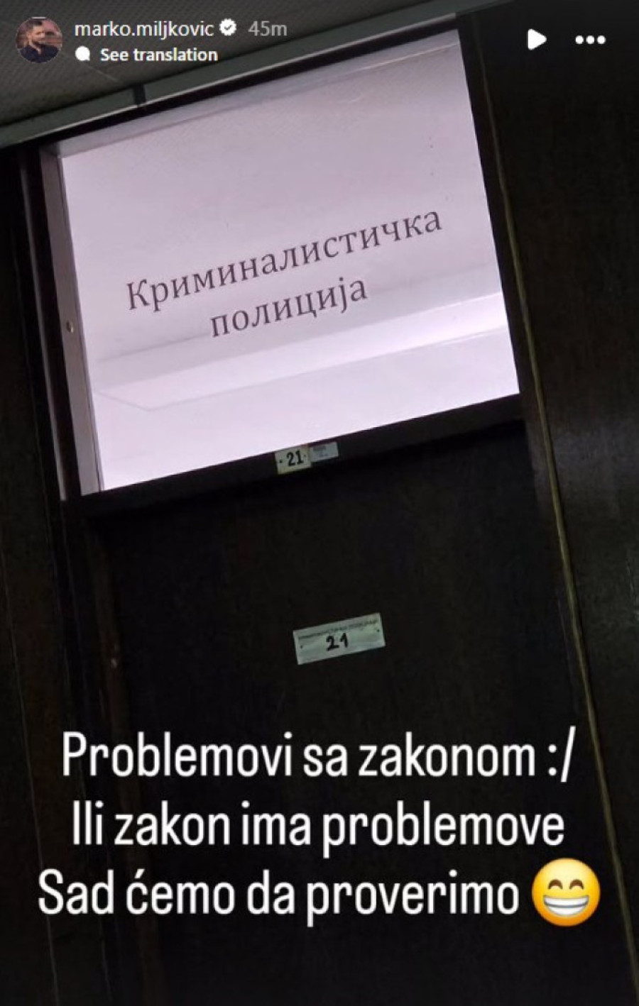 Marko Miljković u policiji! Oglasio se kratko: "Problemi sa zakonom"
