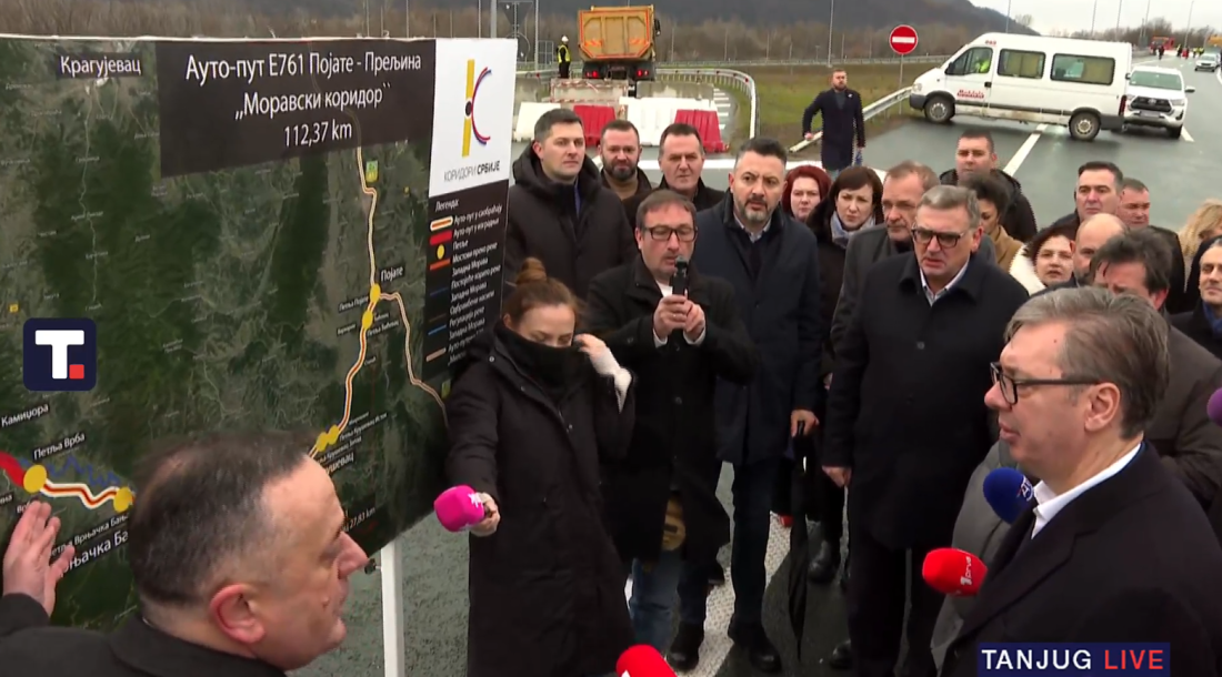 Vučić otvorio deonicu Moravskog koridora: Od Surdulice do Lučana za manje od dva sata, ceo auto-put gotov do septembra 2026. (FOTO/VIDEO)
