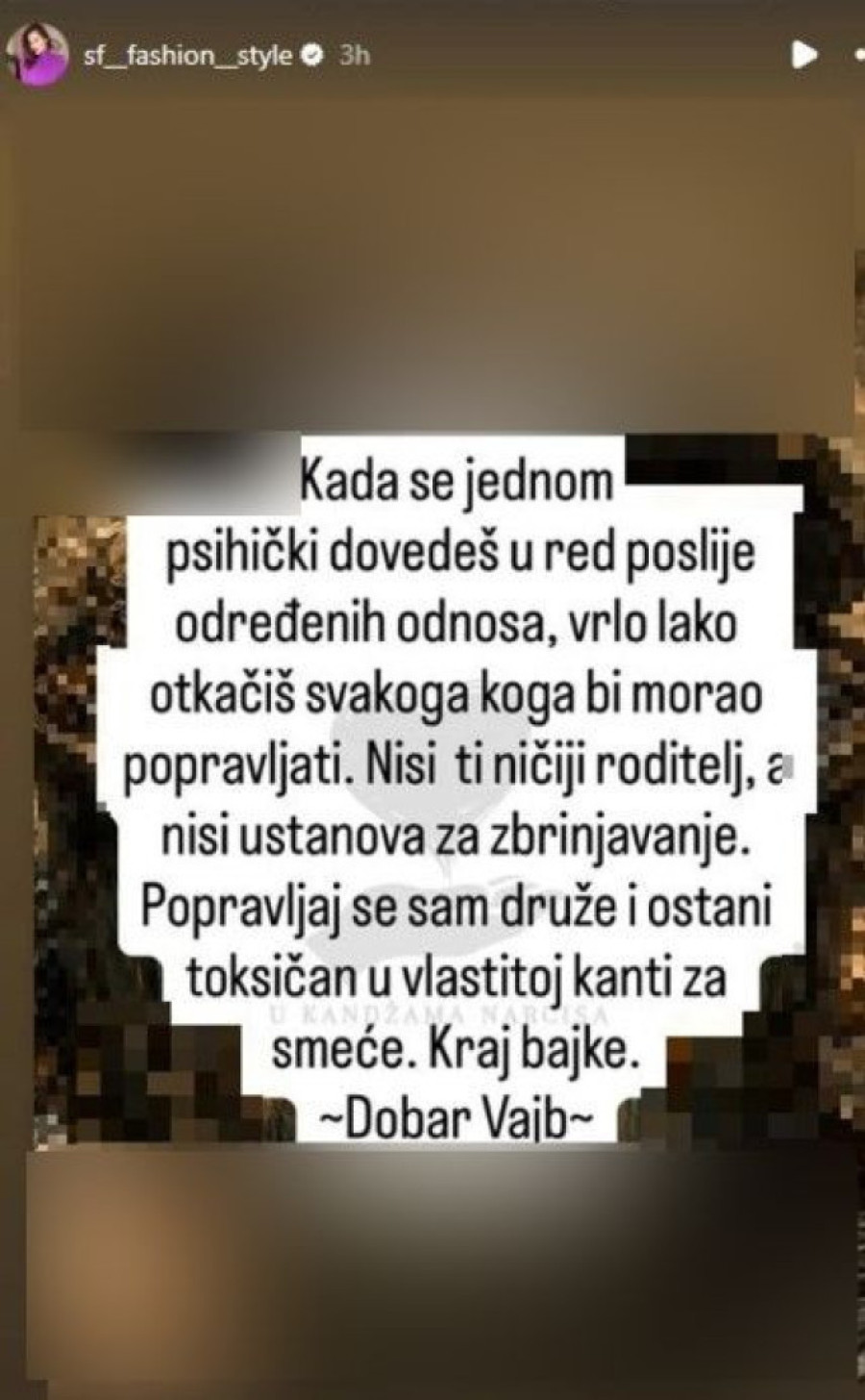 Lukasova bivša žena šokirala javnost: "Popravljaj se sam druže, ostani toksičan u kanti za smeće"