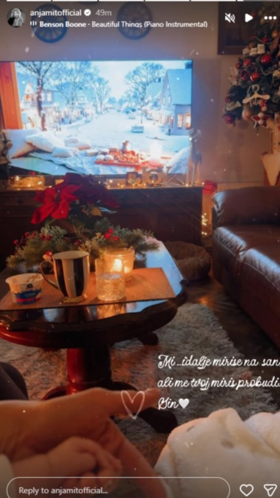 Anja Mit sa sinom u naručju! Glumica pokazala prazničnu idilu iz svog doma! (FOTO)