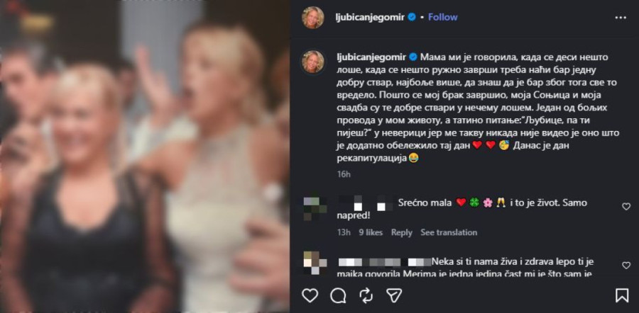 "Moj brak se završio..." Ćerka Merime Njegomir ovim potezom uzburkala je javnost (FOTO)