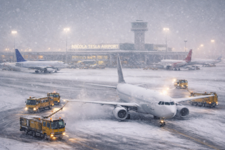 Zimske službe rade intenzivno: Evo kakva je situacija na aerodromu "Nikola Tesla"