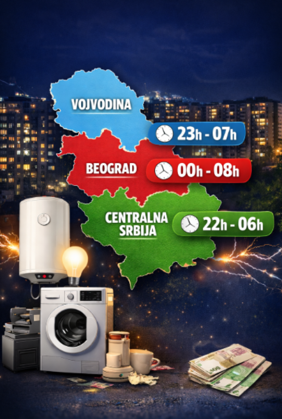 Plaćate struju skuplje nego što morate: Evo kada počinje jeftina tarifa u Srbiji