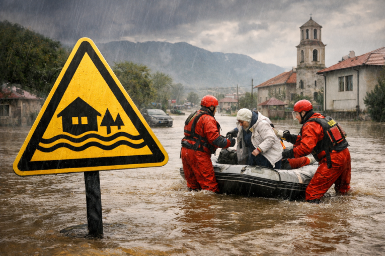 "Žuti" alarm u Severnoj Makedoniji zbog poplava, u ovom mestu je najkritičnije, evakuisani građani!