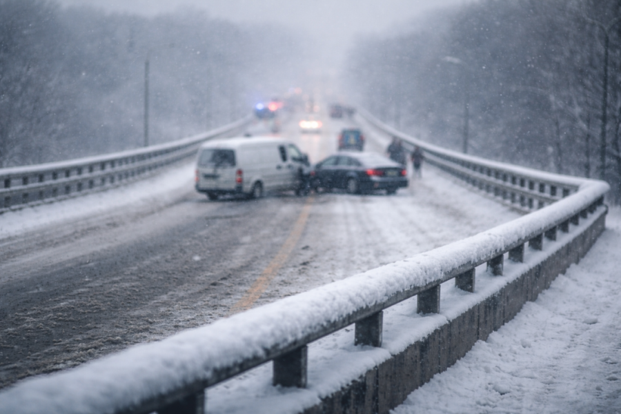 Kamion sleteo sa puta kod Novog Sada i zapalio se!
