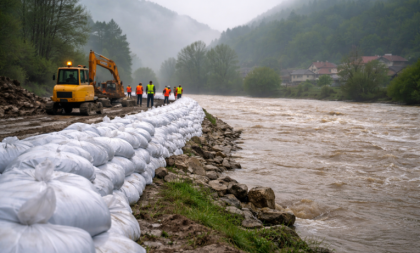 Na snazi vanredna odbrana od poplava u ovoj opštini: Izlila se reka, saobraćaj obustavljen