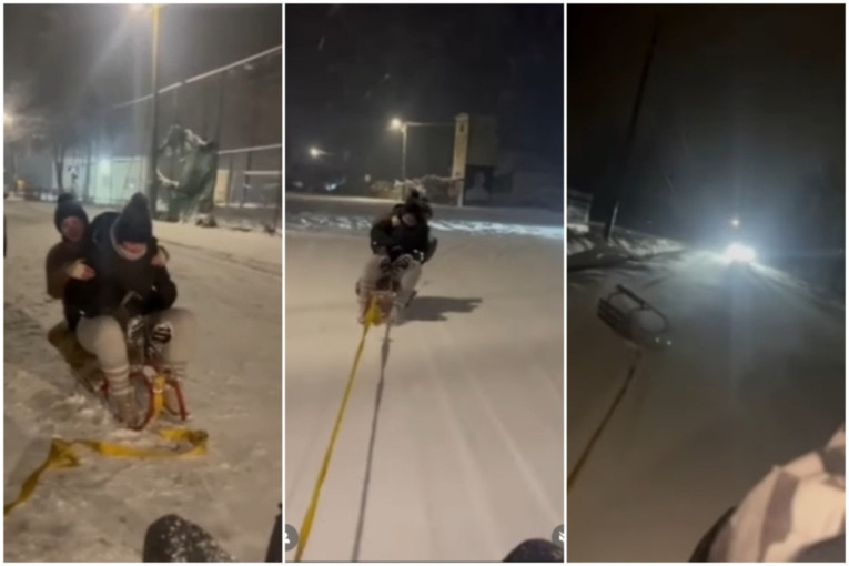 Zastrašujući snimak! Ovolika robija preti mladićima zbog kojih su pregažene devojke na sankama (VIDEO)
